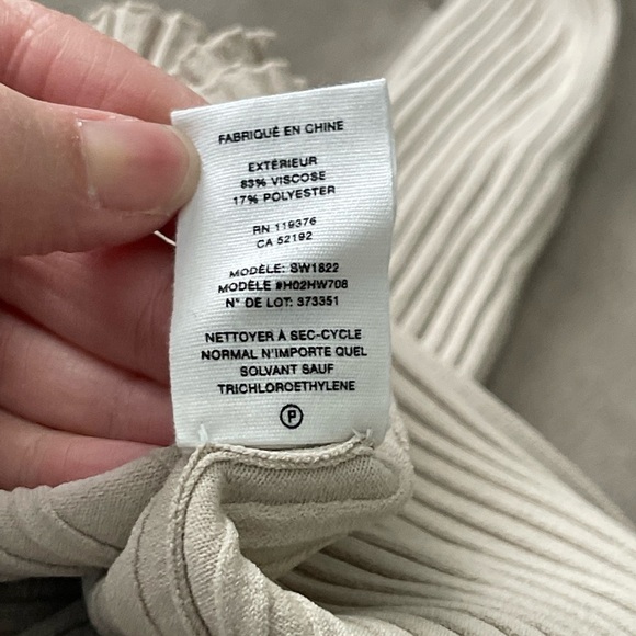 HELMUT LANG Open Tie Back Sweater Metal Tan Beige Ribbed Knit RARE Size XS - Picture 5 of 10